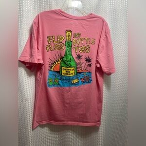 What The Fin WTF Pink Graphic Tee XL – Flip Flops & Bottle Tops Beach Shirt